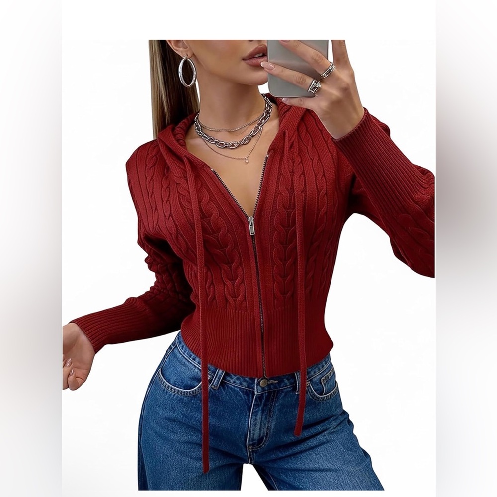 🆕Cable Knit Sweater Crop Sweater